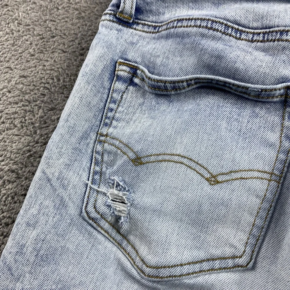 American Eagle Flex Skinny Jeans Mens 30x30 Blue Light Wash Distressed - Picture 15 of 16